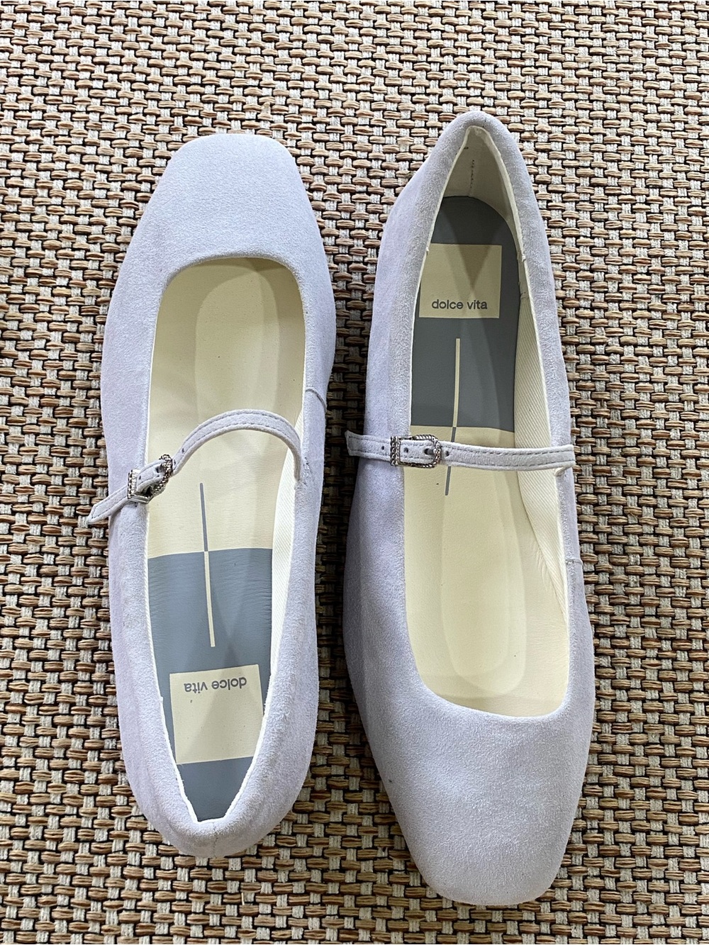 Dolce Vita Light blue Suede Mary Jane Flats with Buckle Strap - Picture 3 of 5